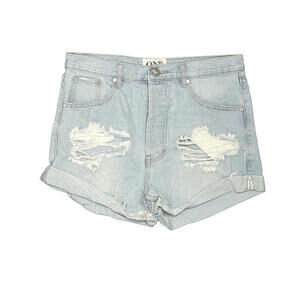 Light Blue Distressed Denim Women’s Shorts